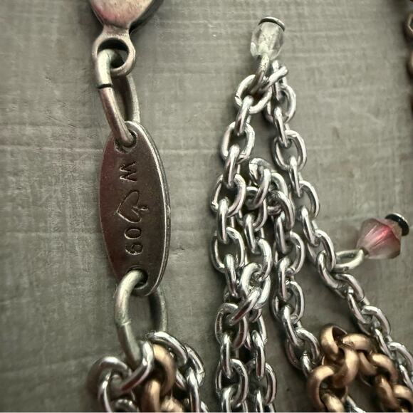 Sabika Multi Chain Chainlink Beaded Necklace - Picture 8 of 10